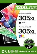 2 x( 305XL Multipack Druckerpatronen Ersatz für HP 305 XL Schwarz und Farbe) NEU
