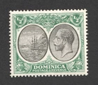 Dominica KGV 1/2d Ship 1923 SG 71 Mounted Mint Stamp. King George V