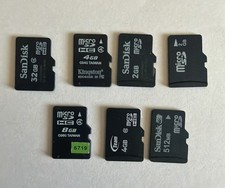Lot Of 7 Used Micro SD Cards - Various Brands And Sizes