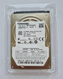 Toshiba SATA 250GB HDD 7200RPM  2,5" geeignet füt Laptop