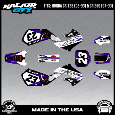 Graphics Kit for HONDA CR125 (1998-1999) & CR250 (1997-1999) Evader ...