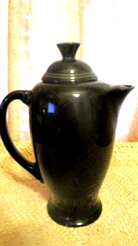 RARE 1 st Quality Fiesta BLACK Coffee Pot Server Fiestaware New Retired