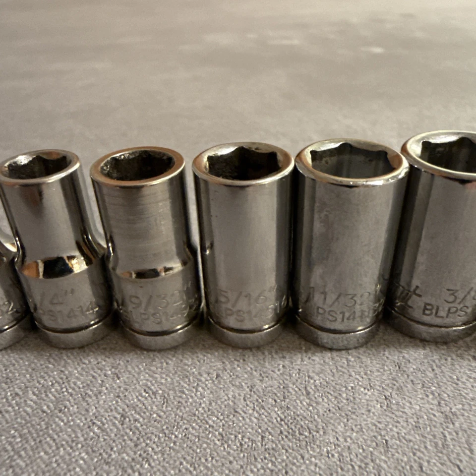 Blue Point 1/4” Drive SAE Socket Set 3/16”-9/16” - Image 3 of 4