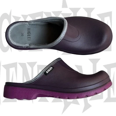  Paire de Sabots AIGLE – Mauves – Taille 36 – Femme – très bon état - Photo 1/4