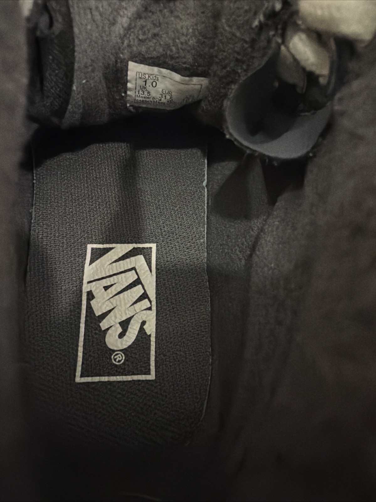 VANS Youth Boys High Top Shoes Size 1 Black Yellow Suede Fabric Sneakers Tennis thumbnail 9