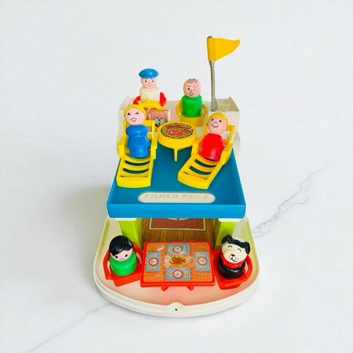 Vintage 1972 Fisher-Price Little people #985 happy houseboat set