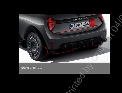 NEW MINI F66 COOPER 3 DOOR JCW REAR DIFFUSER AND C PILLAR TRIMS