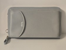 STL Light Blue Zip-Around Women's Crossbody with Detachable Strap and Card Slots