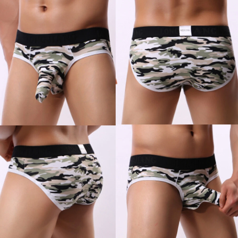 Longjiang Men s Sexy Underwear Briefs Camouflage Cotton elephant nose S M L XL