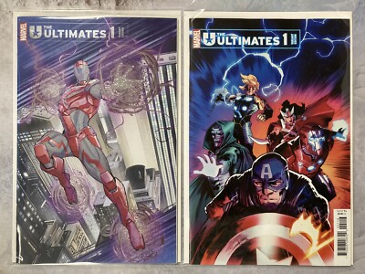 THE ULTIMATES #1 SET OF 2 1:25 SCHARF COELLO FOIL VARIANT MARVEL COMIC BOOK BA