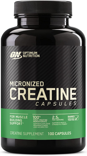 Optimum Nutrition Micronized Creatine Monohydrate Capsules, Keto Friendly, 2500M