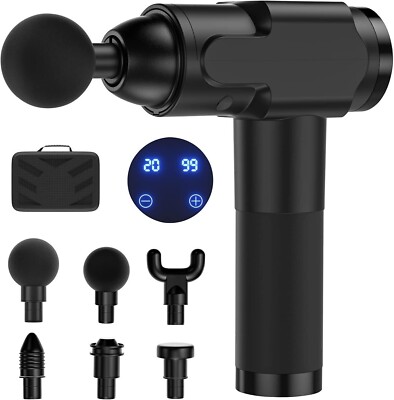 Massage Gun Deep Tissue Massager Vibrating Percussion Body Muscle Back Neck 