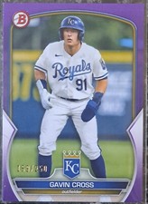 2023 Bowman Paper Base Purple #BP-109 Gavin Cross /250 - Kansas City Royals