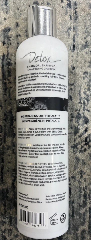 Paquete de 2 champú clarificador de carbón Sedu Detox de 10,1 oz Foto 4 de 4