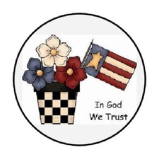 48 In God We Trust 2   ENVELOPE SEALS LABELS STICKERS 1.2" ROUND