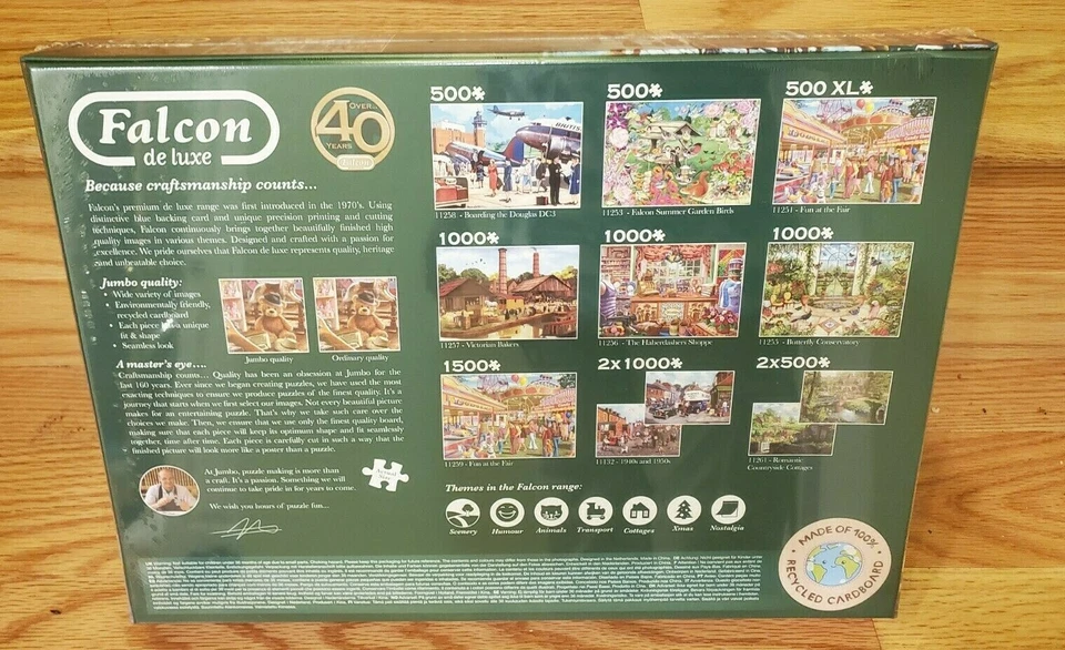 NUEVO Rompecabezas Jumbo 1000 Piezas Falcon de lujo "Navidad en York" Foto 3 de 4