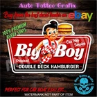 BIG BOY DINER Decal Sticker Vintage Retro Americana Rat Rod Hot Rod Stickers