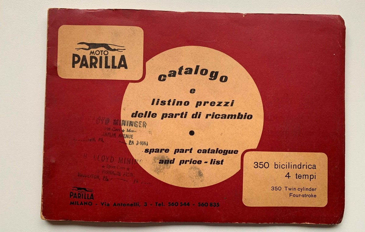 Moto Parilla Parti Ricambio Moto MOTO PARILLA 350 Cc CATALOGO