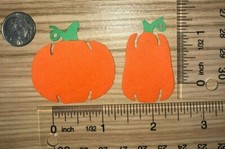    10 PUMPKINS cardstock paper die cut embellishments HALLOWEEN