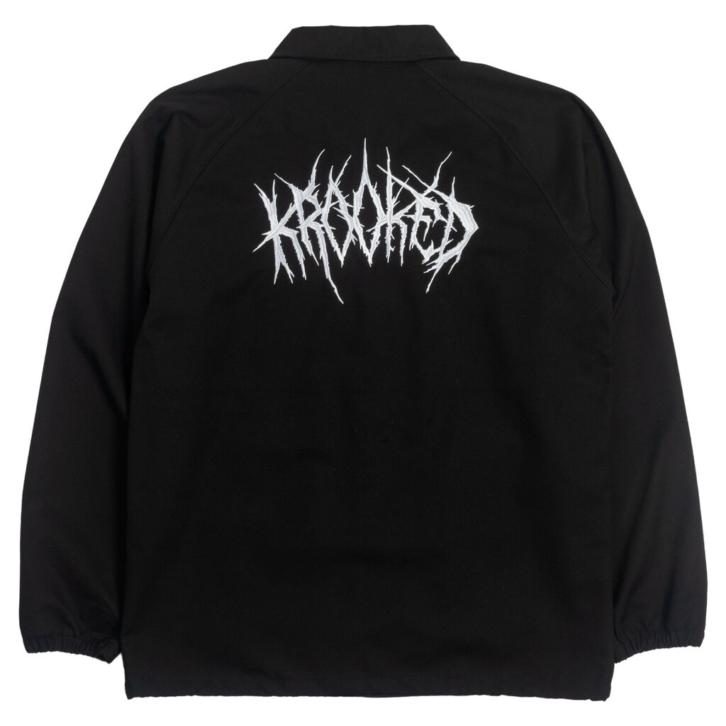 Krooked Skateboards Necro Skript Black White Jacket