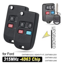 2x Upgraded Flip Remote Key Fob For Ford Ranger Escape Focus Exursion Mustang