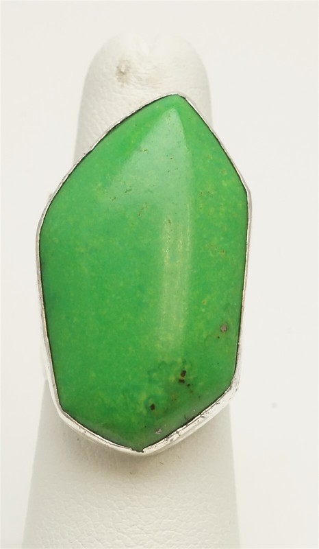 Jay King Mine Finds DRT Desert Rose Trading Mojave Green Turquoise Ring