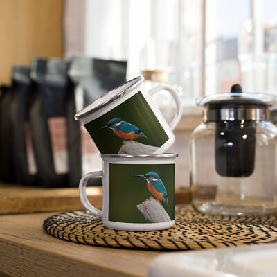 Common Kingfisher Enamel Mug