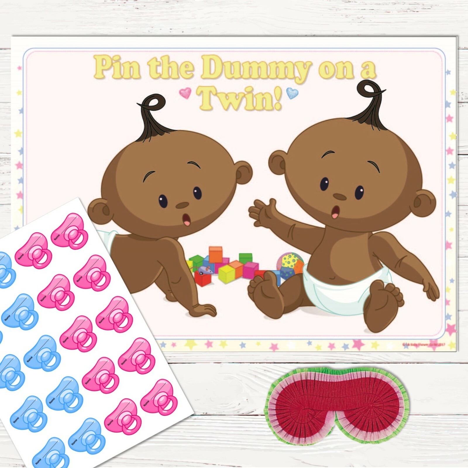 LEMON STARS - Unisex Baby Shower Games, Bingo, Predictions,Guess Mums Tum, Twins