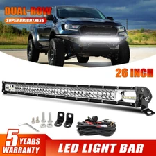 26inch Led Work Light Bar Auxiliary Driving Lamp Spot Flood Combo Beam Jeep Ford