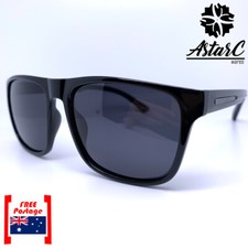 Black Square Acetate Reflective Polarised Sunglasses Women/Men/Unisex - AstarC