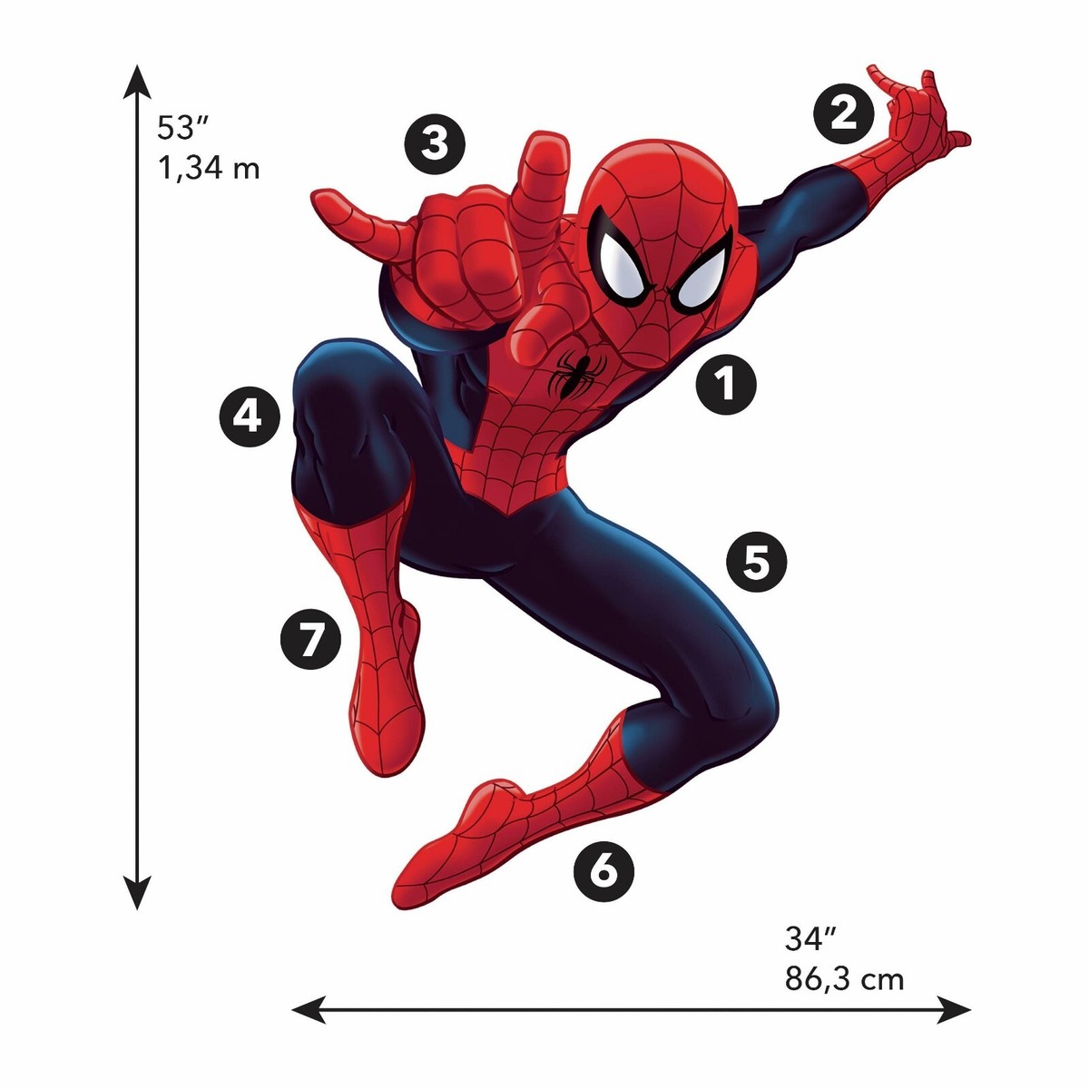 ULTIMATE SPIDERMAN 53' Giant Wall Mural Vinyl Decals Marvel Room