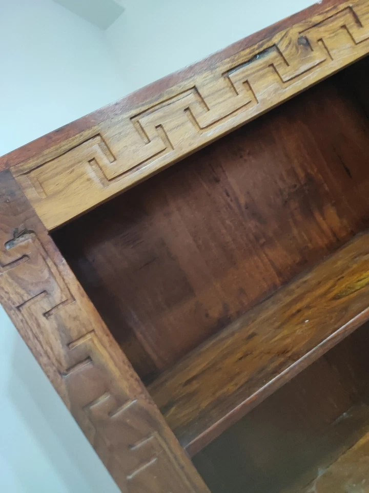 mobile libreria Teak intarsiato - Immagine 4 di 4