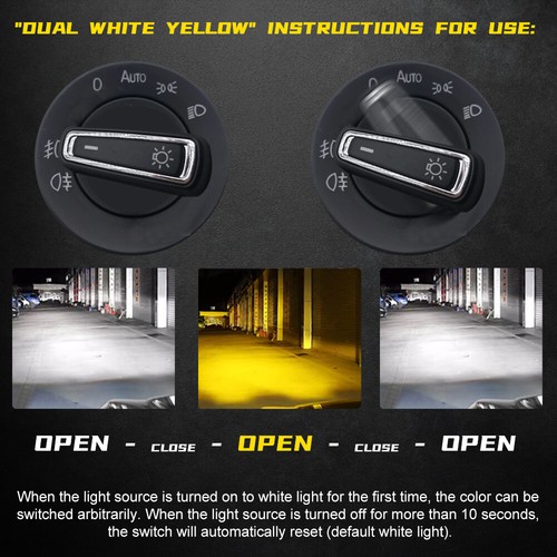 9145 9140 H10 LED Fog Driving Light For Ford F-150 1999-2023 Switchback Color - Bild 8 von 11