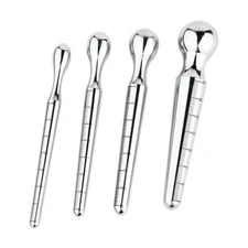 4pcs Penis Dilator Plug 304 Stainless Steel Male Sounding Stretcher Plug Kit