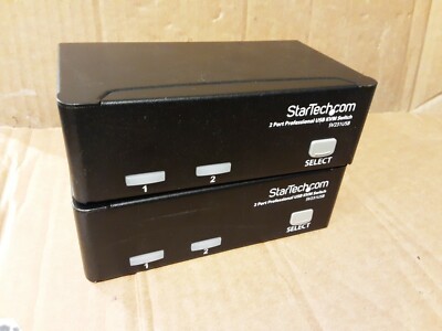 2 x StarTech.com SV231USBGB PROFESSIONELLER USB-KVM-Switch mit 2 Anschlüssen