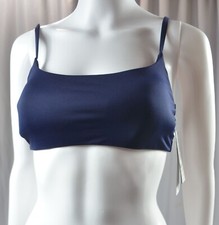 NWT Athleta M Dress Blue D-DD Scoop Bikini Swimsuit Top Current Season 530951
