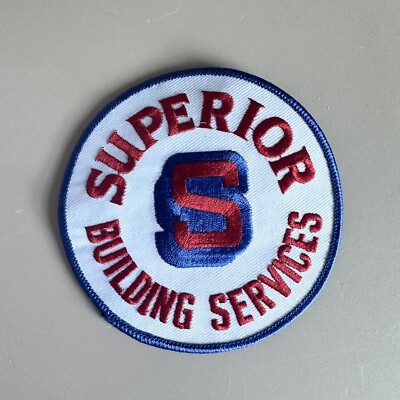 Superior Building Services Patch Round 4  VTG. Embroidered