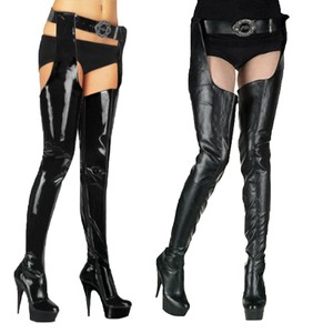 thigh high garter boots