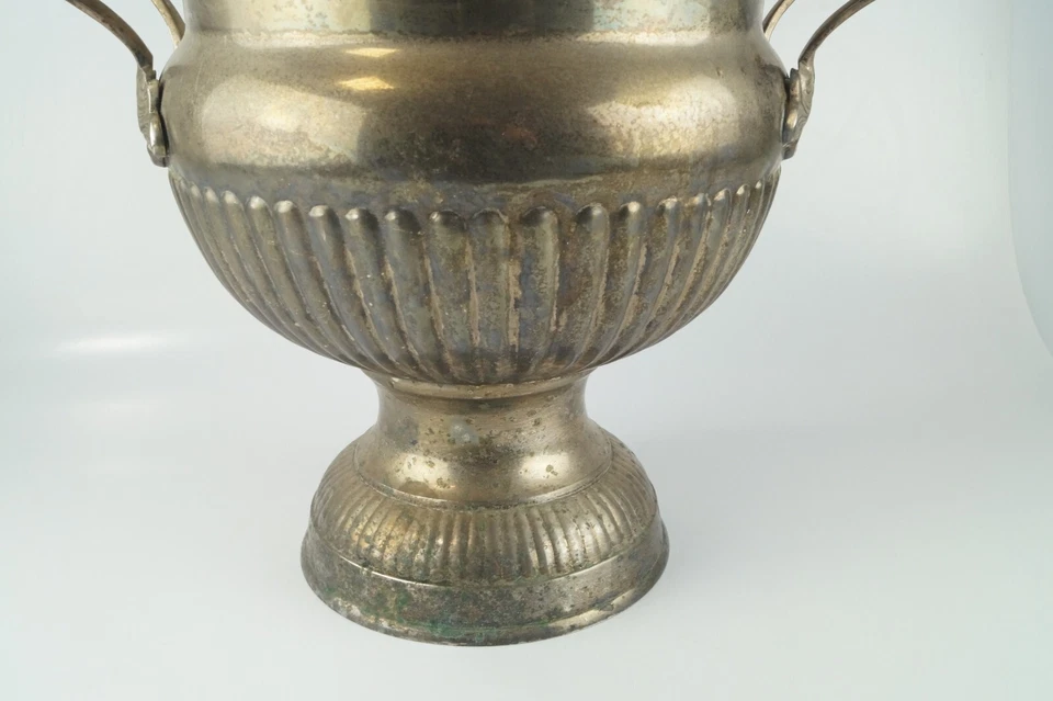 Antik Blumen - Übertopf - Vase - Topf - Pokal - Eiskübel Versilbert mit Patina ✅ - Bild 4 von 4