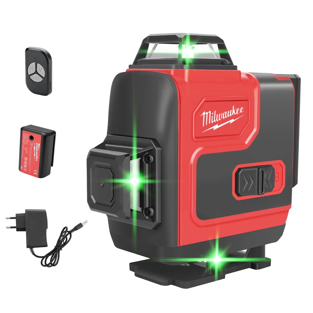 Milwaukee Laser Level Green 16 Lines 4D Self Leveling 360 Horizontal