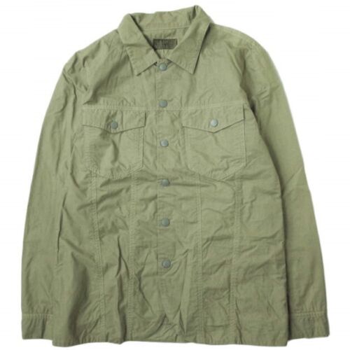 MADE by HEALTH Japan Coach shirt jacket M KHAKI Trucker Remake Blouson outer - Picture 1 of 7