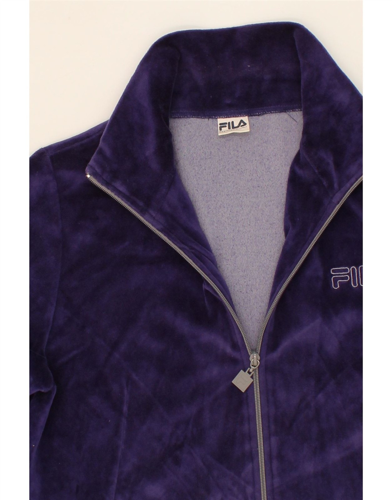 FILA Giacca tuta donna top UK 14 media viola cotone BZ01