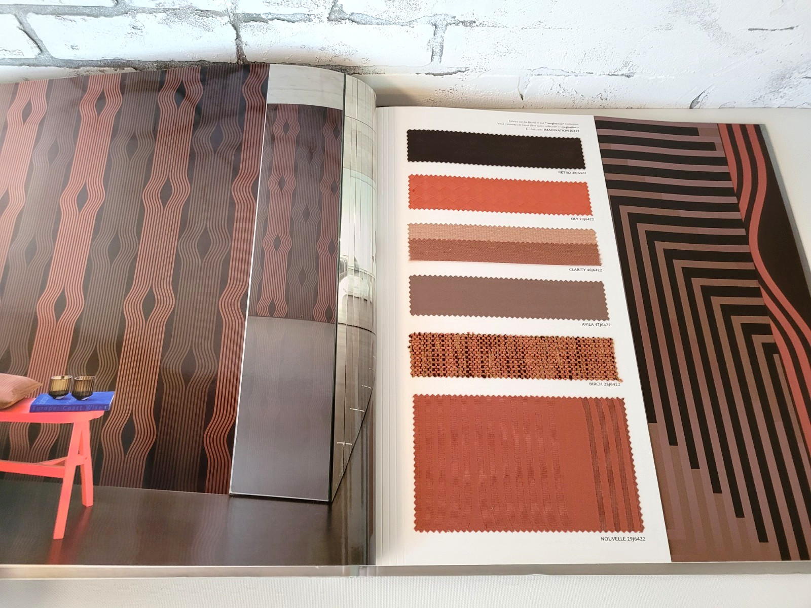 Wallpaper Sample Book Large JF Joanne Fabrics Arts Crafts w/Fabric Swatches