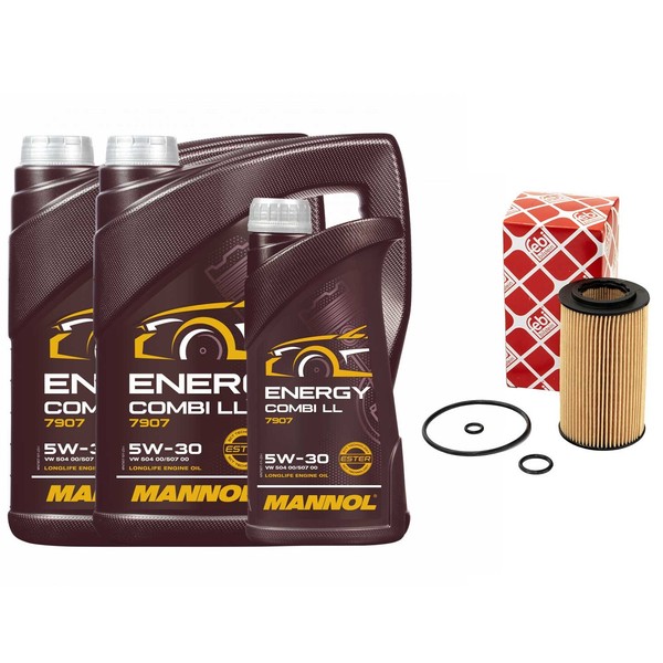MotoröL Set Mannol Energy Combi LL 5W-30 11 Liter + ÖLfilter FüR Mercedes B906-image