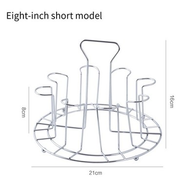 Stylish and Functional Stainless Steel Cup Rack Accommodates Multiple Glasses
