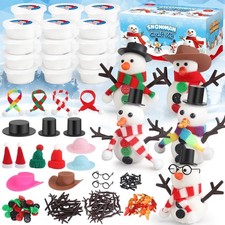 wookidel 24 Pack Build a Snowman Kit Snowman Kit Christmas Crafts for Kids
