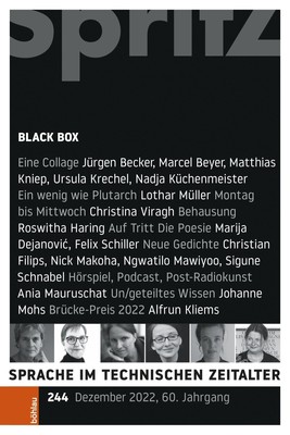 Black Box Sprache im technischen Zeitalter 244, Jg. 60, 4 Thomas Geiger Buch