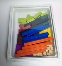 Classic Cuisenaire Rods Math Manipulative Counting Fraction 74 Pieces Homeschool
