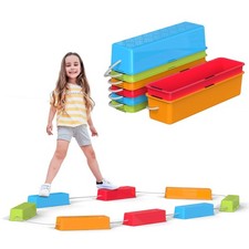 Special Supplies Stepping Stones for Kids Balance Beams 8 Set Non-Slip Textured