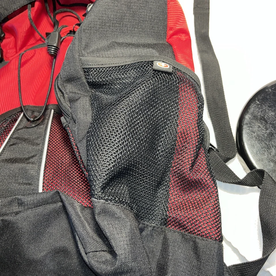 MOCHILA ALPES SUIZOS MEDIANA CAMPING SENDERISMO VIAJE CAMPO MOCHILA ROJA NEGRA Foto 4 de 4